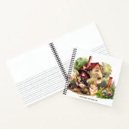 Custom Spiral Notebook | Niedliche Hexe und Fuchs Notizbuch