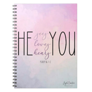 Custom Spiral Notebook with Christian Theme Notizblock