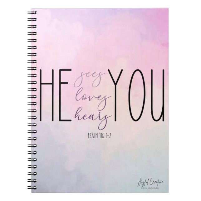 Custom Spiral Notebook with Christian Theme Notizblock (Vorderseite)