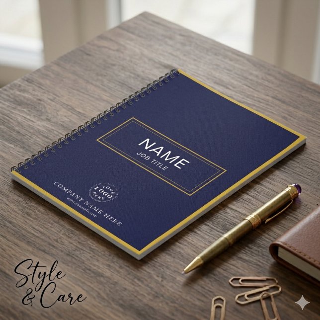 Custom Spiralnotebook mit Name & Business-Logo Notizblock (Custom Spiral Notebook with Name & Business Logo)