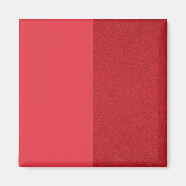 Custom Split Red Magnet - Matte & Grain Design (Vorne)