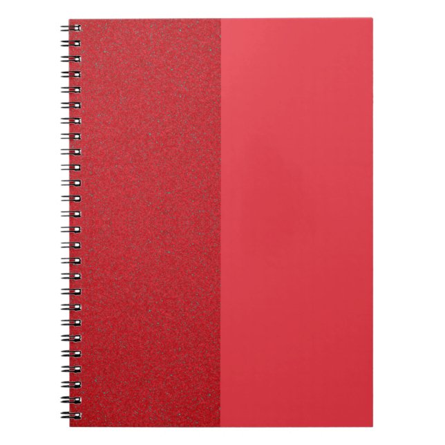 Custom Split Tomato Red Spiral Foto Notebook Notizblock (Vorderseite)