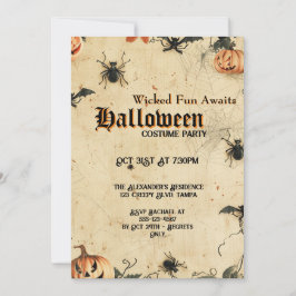 Custom Spookoky Halloween Kostüm Party Einladung