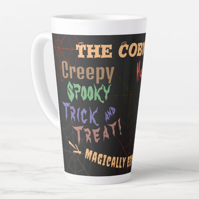 Custom Spooky Halloween Magically Eerie Potions Milchtasse (Linke Ecke)