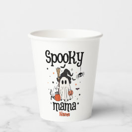 Custom Spooky Mama Halloween - Geist, Katze, Pumpk Pappbecher