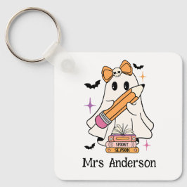 Custom Spooky Teacher Club Halloween Ghost Teacher Schlüsselanhänger