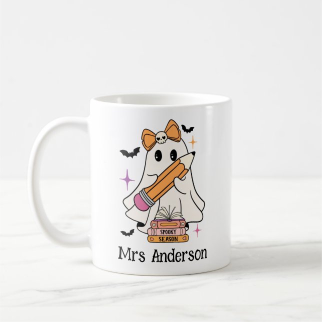Custom "Spooky Teacher Club" Halloween Niedlich Gh Kaffeetasse (Links)