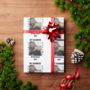 Custom Sports dad Sports Mom Fotovorlage Geschenkpapier