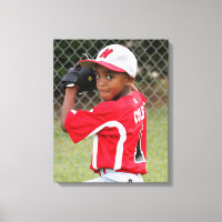 Custom Sports Player Athlete Foto Wrapped Canvas