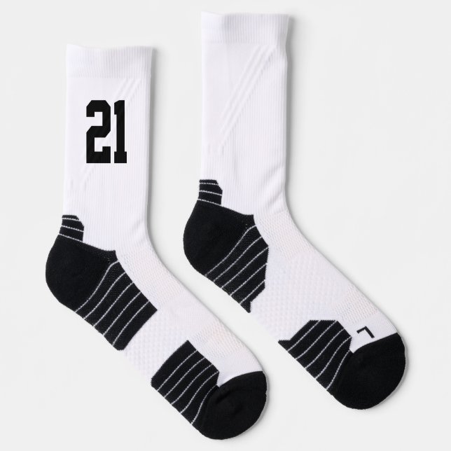 Custom Sports Player Personalisiert Jersey-Nummer Socken (Rechts)