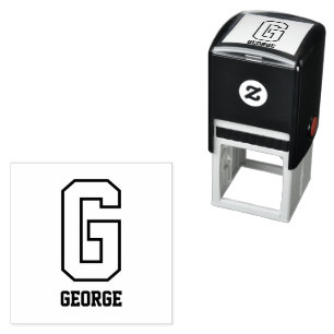 Custom Sporty Personalisiert Monogram Permastempel