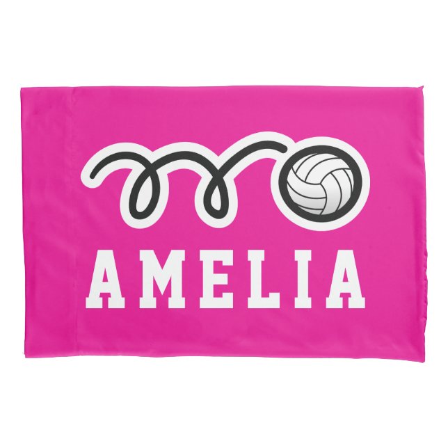 Custom sporty volleyball pillowcase for kid's room kissenbezug (Vorderseite)