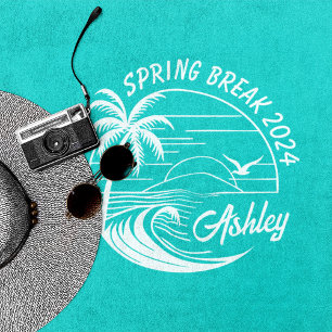 Custom Spring Break Girls Trip Niedlich Beach Fun Strandtuch