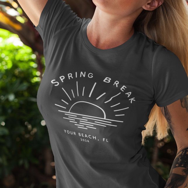 Custom Spring Break Summer Girlfriend Trip T-Shirt (Personalize with your the destination of your spring break trip this year!)
