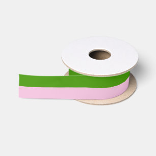 Custom Spring Green und Cotton Candy Pink Satinband