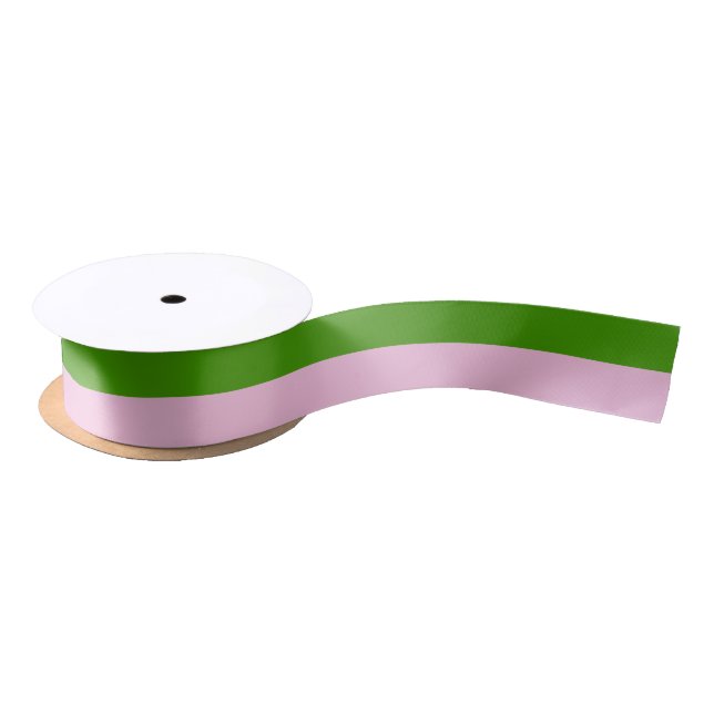Custom Spring Green und Cotton Candy Pink Satinband (Spule)