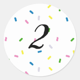 Custom Sprinkle Vielen Dank Geburtstagsparty Stick Runder Aufkleber