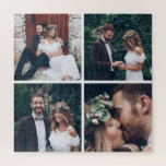 Custom Square Collage Wedding Foto Puzzle<br><div class="desc">Erstellen Sie Ihr eigenes Puzzle mit eigenen Hochzeitsfeiern,  Jubiläumsfeiern,  Verlobung und besonderen Fotos.</div>