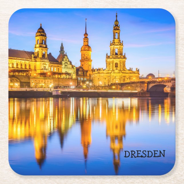 Custom Square Untersetzer Dresden (Vorderseite)