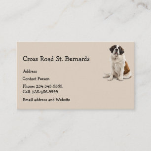 Custom St. Bernard Dog Pet Animal Logo Business Ca Visitenkarte
