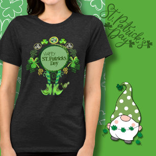 Custom St. Patrick's Day Bird Kleeblatt Black Tri-Blend Shirt