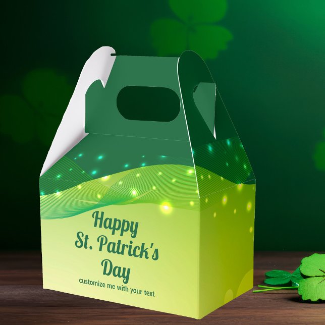 Custom St. Patrick's Day Cool Green Sparkle Party Geschenkschachtel (Von Creator hochgeladen)