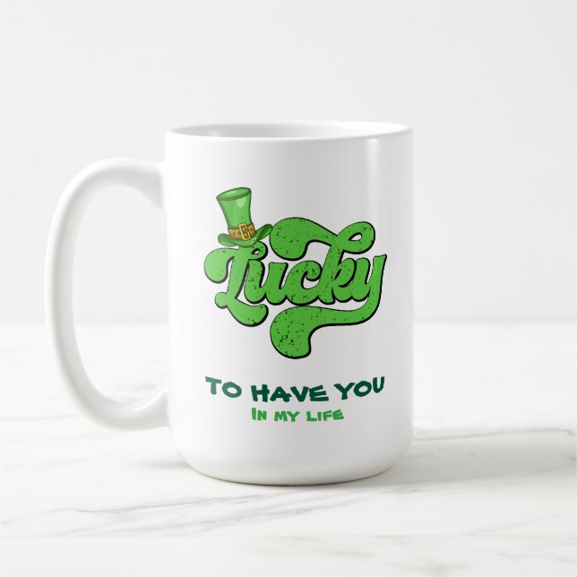 Custom St. Patrick's Day Tasse - Irish Coffee Cup (Links)