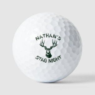 Custom Stag Night Antlers Golfball