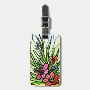 Custom Stain Glass Flower Garden Gepäckraum Gepäckanhänger