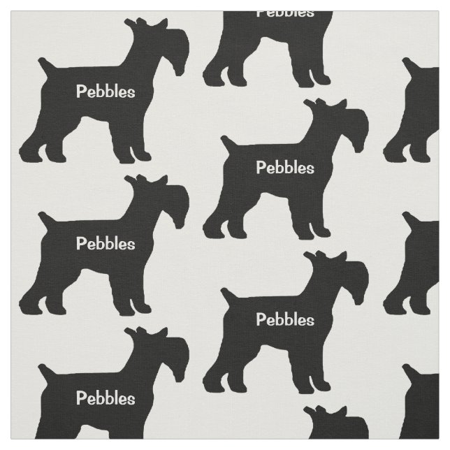 Custom Standard Schnauzer Dog Silhouette Stoff (Muster)