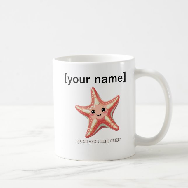 Custom Starfish Mug – You Are My Star Kaffeetasse (Rechts)