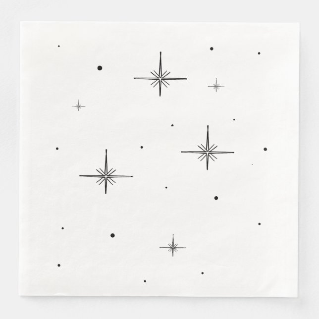 Custom Starry Holiday Napkins - Festliches Geschir Serviette (Vorderseite)