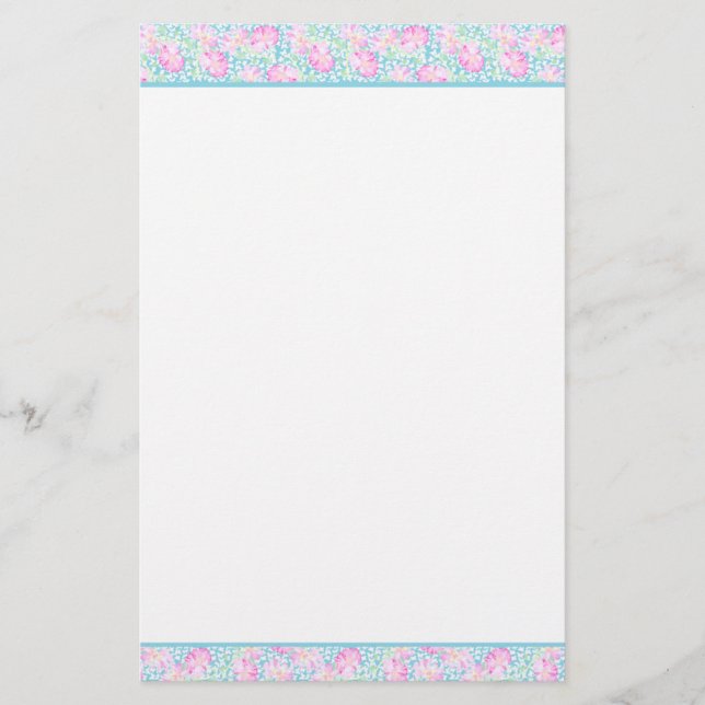 Custom Stationery, Notepaper Rose und Schmetterlin Briefpapier (Vorderseite)