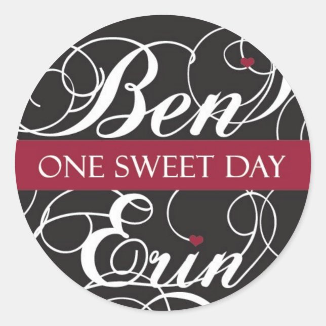 Custom Sticker for Ben & Erin (Heart2) (Vorderseite)