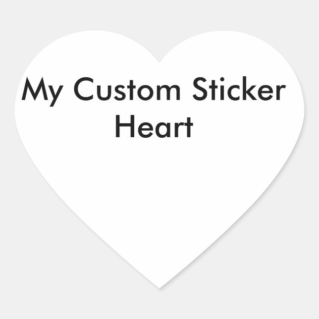 Custom Sticker - Heart Shaped (Vorderseite)