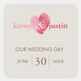 CUSTOM STICKER SIEGEL niedliches Herz für Hochzeit