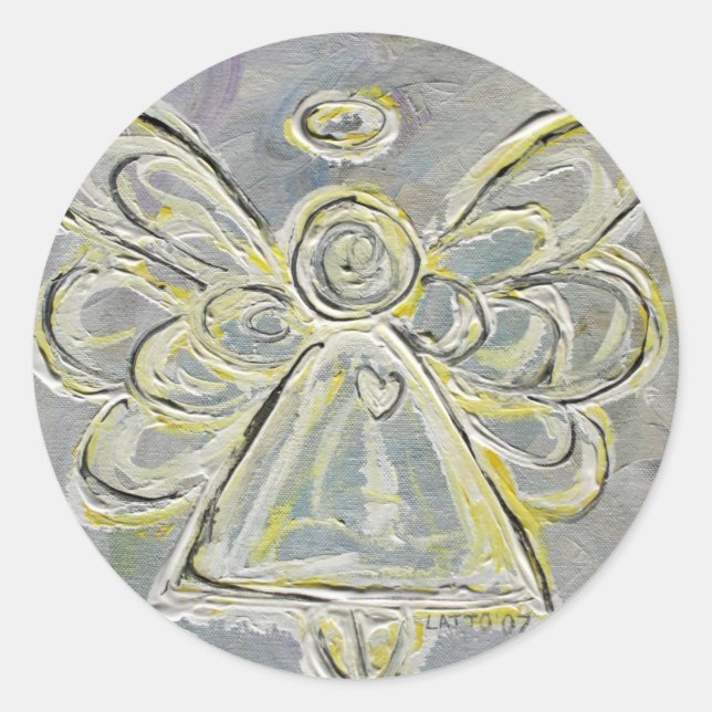 Custom Stickers Guardian White und Silver Angel (Vorderseite)