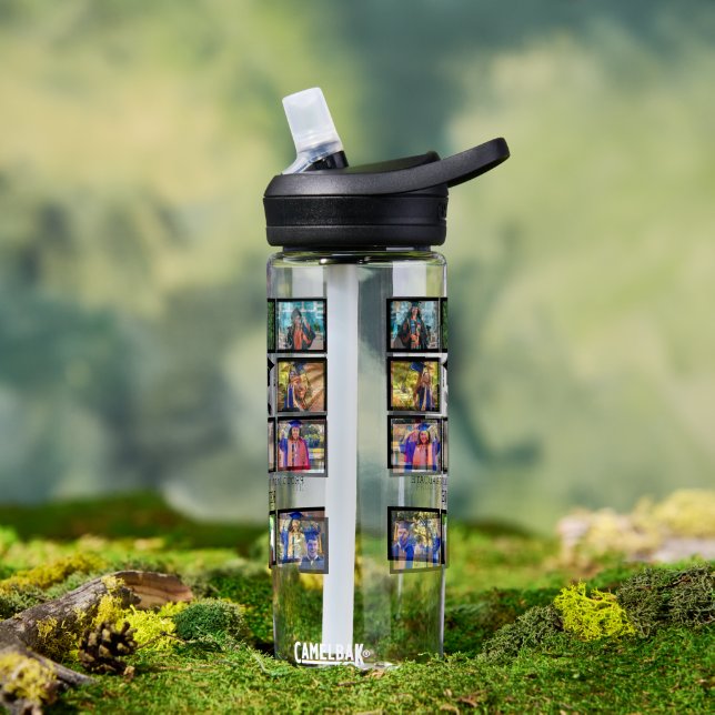 Custom stolzer Vater des Absolventen 11 Foto Colla Trinkflasche (Außenbereich)