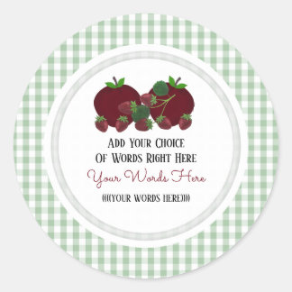 Custom Strawberry Apple Classic Round Sticker