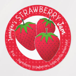 Custom Strawberry Jam Jar Etiketten
