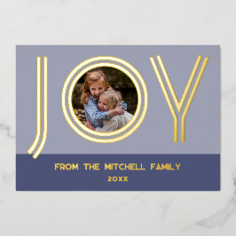 Custom Stylish Chic Violet Lila Minimalistisch Gol Folien Feiertagskarte