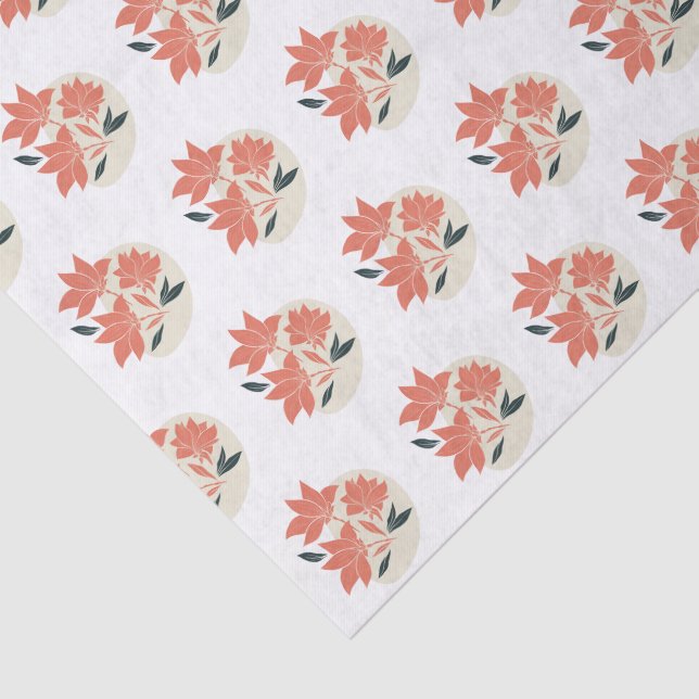 Custom Stylish Floral Gift  Seidenpapier (Ausschnitt)