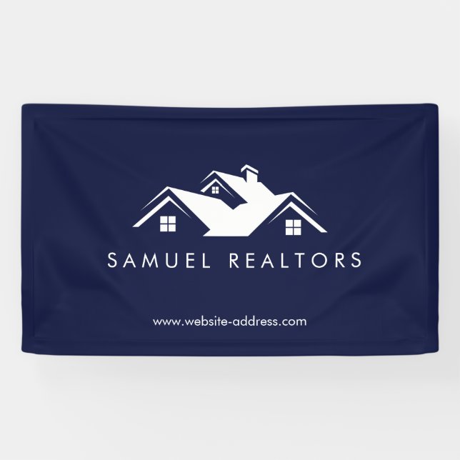 Custom Stylish Modern Real Estate Home Logo Banner (Horizontal)
