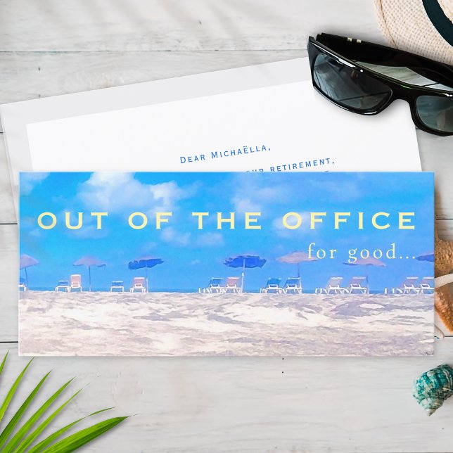 Custom Summer Beach Blue White Happy Retirement (Von Creator hochgeladen)