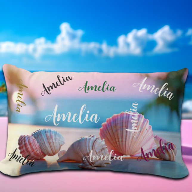 Custom Summer Beach Elegant Lendenkissen (Von Creator hochgeladen)