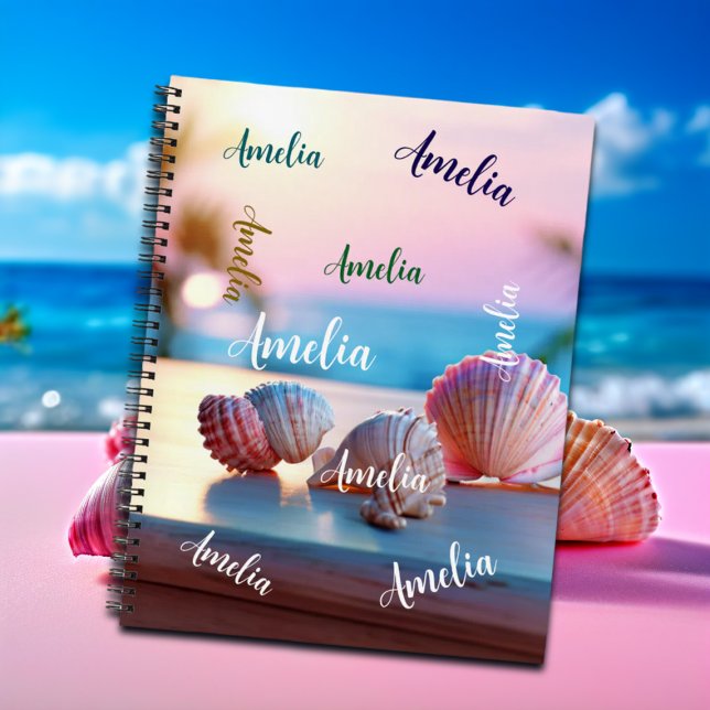 Custom Summer Beach Elegant Notizbuch (Von Creator hochgeladen)
