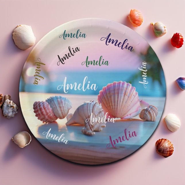 Custom Summer Beach Elegant Pappteller (Von Creator hochgeladen)