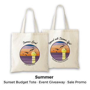 Custom Summer Sunset Event Sale Markenbezeichnung Tragetasche