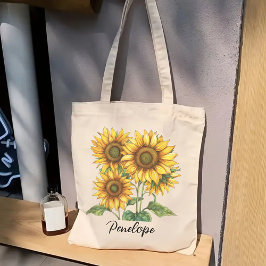 Custom Sunflower Bag, Bridesmaier & Geburtstagsges Tragetasche