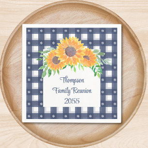 Custom Sunflower Family Wiedersehen Serviette